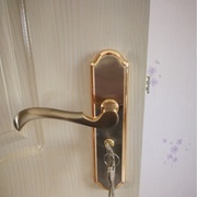 简约实木门锁把手室内门锁，欧式门锁三件套装房门锁执手锁卧室门锁