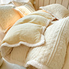 秋冬季牛奶珊瑚绒床上四件套法兰绒法莱兔兔绒面被套床单人三件套