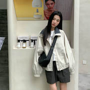 设计师系列韩版小个子立领夹克外套女