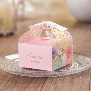 2023手提式韩式婚礼喜糖盒子，结婚创意高档生日，镂空伴手礼盒可放烟