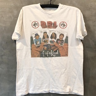 D.R.I. 捶打金属朋克乐队哥特风潮流短袖vintage复古男女宽松T恤