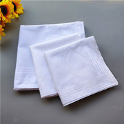 纯棉白色手帕老式单面纯色小手帕，薄款怀旧纯白色大手帕全棉，白手帕(白手帕)