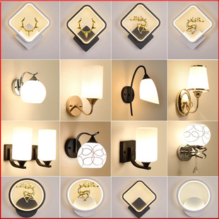 灯具广东中山壁灯床头灯墙壁卧室简约现代创意欧式美式