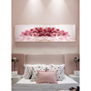 紫粉色床头画天鹅花卉房间主卧室玫瑰装饰画挂画背景墙壁水晶瓷画
