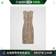 99新未使用欧洲直邮PRADA/普拉达 女士刺绣欧根纱连衣裙