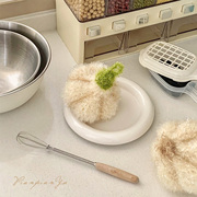 家用大蒜亚克力洗碗擦 韩国大蒜造型洗碗巾手工编织厨房清洁布