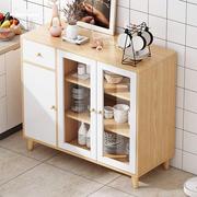 餐柜餐边柜厨房现代简约碗柜置物架一体靠墙家用小户型餐具收纳柜