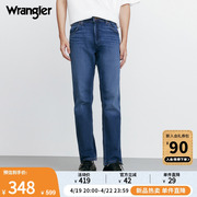 Wrangler威格秋冬深蓝色803Greensboro中腰直筒美式复古男牛仔裤