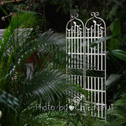 篱笆插片。乡村自然风格铁艺，植物爬藤支架花园庭院装饰背景花架