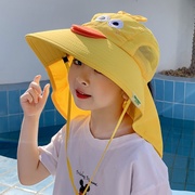 儿童防晒帽防紫外线遮阳帽太阳帽男童夏季帽子女童宝宝渔夫帽
