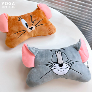正版猫和老鼠汤姆猫，杰瑞鼠汽车护颈枕可爱卡通玩偶办公椅靠枕头枕