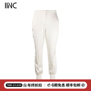IINC 3.1 Phillip 白色明线休闲紧身显瘦小脚薄款长裤女