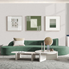 现代简约轻奢意式极简挂画抽象几何绿色风格客厅组合壁画高级感