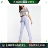 香港直邮潮奢 ASOS 女士'90's' 设计中腰直筒淡紫色牛仔裤