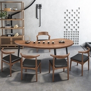 实木茶桌椅组合原木阳台泡茶几功夫弧形现代简约客厅办公异形茶台