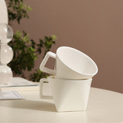 创意个性三角形咖啡杯简约白色，马克杯北欧ins时尚通勤水杯