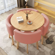 现代简约折叠餐桌家用小户型，吃饭桌店面洽谈桌椅组合休闲接待