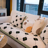 现代ins风小清新田园沙发垫花卉设计沙发坐垫秋冬加厚沙发套罩巾
