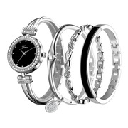 GINAVE外贸时尚式石英手表镶钻手镯套装跨境电商四件套女