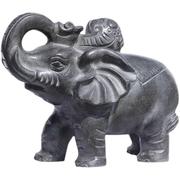 石雕石头青石大象摆件一对家用门口门前看门石材雕刻吸水小象石象