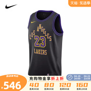 nike耐克男子背心，洛杉矶湖人队nba篮球运动球衣dx8506-012