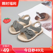 女宝宝凉鞋夏季1一3岁2女童学步鞋子，软底小童婴儿童鞋公主沙滩鞋0