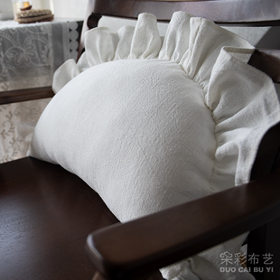 饺子形状护腰靠枕抱枕苎麻棉麻床头软包靠背沙发靠垫床头枕头