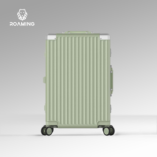日本铝框行李箱超静音，万向轮旅行箱登机箱子，皮箱20寸24拉杆箱男女