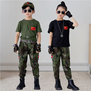 儿童军训迷彩服套装夏装，军装六一演出服男童，特种兵小孩军人解放军