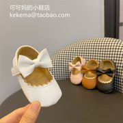 春秋季婴儿公主鞋，0-1岁3-6-12个月七八个月，软胶底防滑透气学步鞋