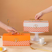 中秋月饼礼盒兔标手提硬盒冰皮，月饼空包装盒创意，高档特产彩盒