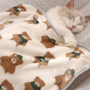 猫咪专用毛毯珊瑚绒冬天地毯，宠物猫用小毯子踩奶垫子睡觉用小被子