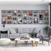 简约现代客厅沙发背景照片墙创意定制墙面装饰相框挂墙组合免打孔