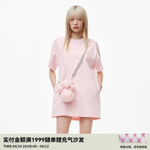 REVAN芮范2023夏季设计师款萌趣减龄浅粉色连衣裙RN31101204