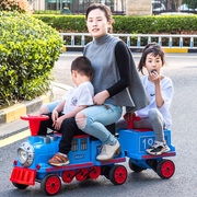 小火车电动车儿童四轮遥控车子可坐大人小孩玩具汽车宝宝车好来喜