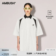 ambush男女同款白色细节，休闲宽松版，蝙蝠袖衬衫