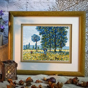 法国DMC线十字绣套件客厅杨树下的阳光油画款精准印花