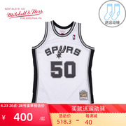 Mitchell Ness复古球衣SW球迷版NBA马刺队98赛季罗宾逊篮球服背心