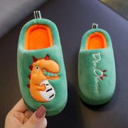 儿童棉拖鞋男秋冬季包跟室内居家用防滑保暖女童亲子男宝宝毛毛鞋