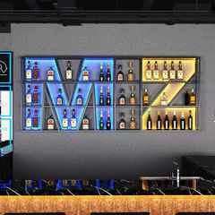 酒柜红酒架挂墙壁挂式创意发光字母置物架餐厅酒架酒吧吧台柜