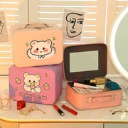 卡通小皮箱手提化妆箱，高级感护肤收纳盒外出化妆包盒