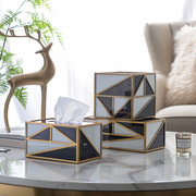 北欧现代客厅创意皮纸巾盒时尚，简约家用抽纸盒，欧式餐巾纸盒家居