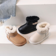 冬季儿童加绒加厚雪地靴1-2-3岁宝宝靴子4男童女童棉靴中小童短靴