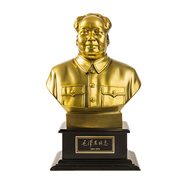 毛主席摆件家居客厅，办公餐厅桌面雕塑装饰品，毛泽东半身铜像