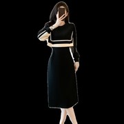 假两件卫衣洋装女秋2023A显瘦气质小众设计高级感中长版裙子