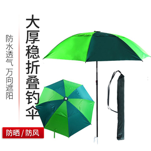 钓鱼伞2米万向防晒伞黑胶，防雨伞2.2米折叠垂钓伞遮阳伞防紫外线伞