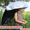 可背式采茶伞携带遮阳伞超轻头帽，伞户外防晒双层黑胶创意晴雨伞