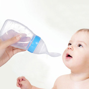 婴儿米糊瓶硅胶勺瓶组合挤压式辅食喂养瓶宝宝训练吃饭喝水辅喂勺