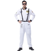 万圣节cosplay服装男面具舞会，宇航员演出服飞行员，服太空服表演服