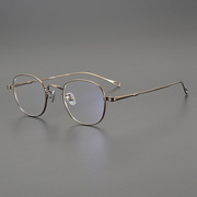 匠心手造mo-mod07方框纯钛时尚，复古文艺近视眼镜框架可配度